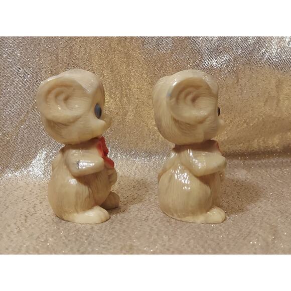 Vintage Napco Salt Pepper Shakers Set Mouse Mice Celluloid Kitschy Kitchen MCM - Picture 4 of 7